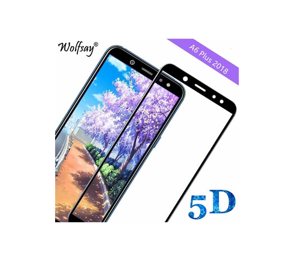 Samsang A6 5D Glass Screen Protector Transparent