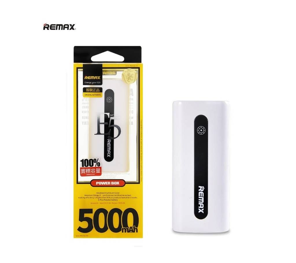 E5 5000 mAh Power Bank-White