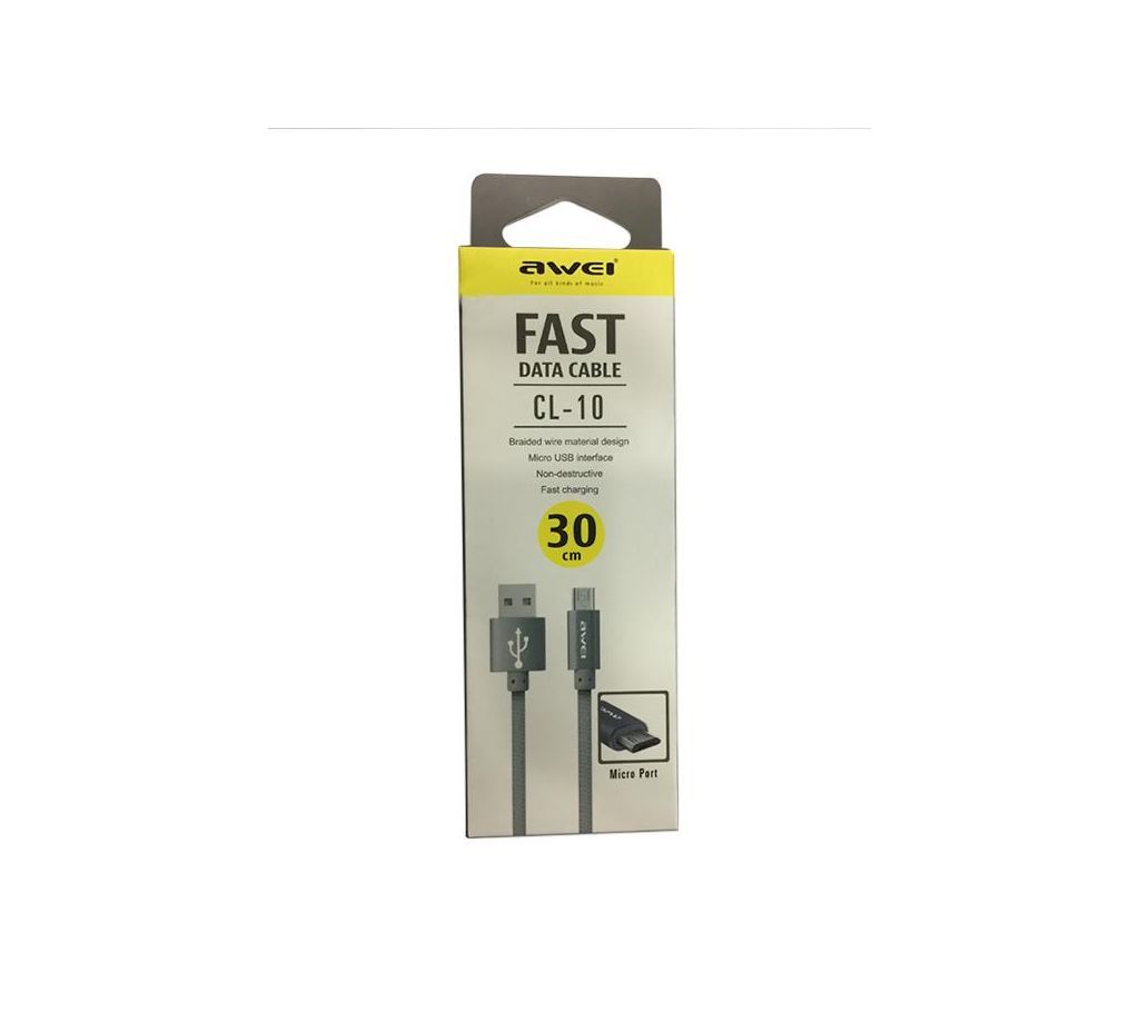 Awei CL - 10 Micro USB Nylon Braided  Fast Charging Data Cable