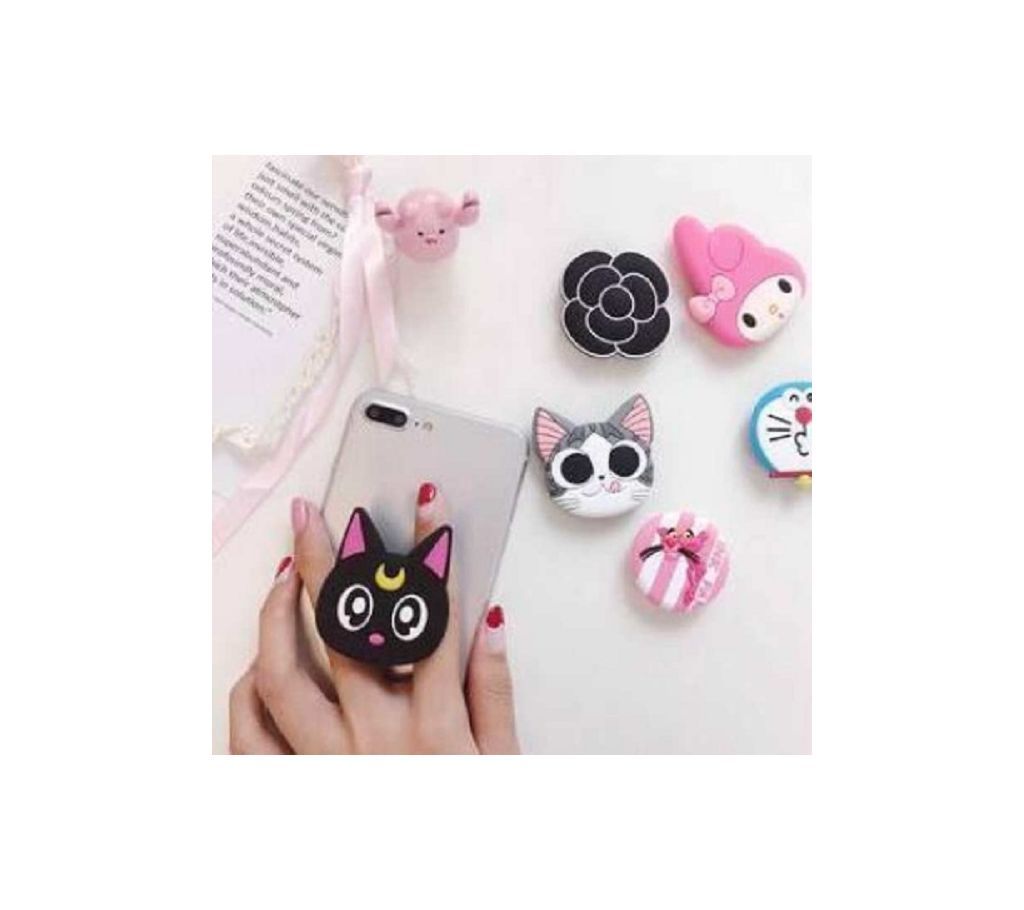 Pop Up Socket For Mobile-Black Cat