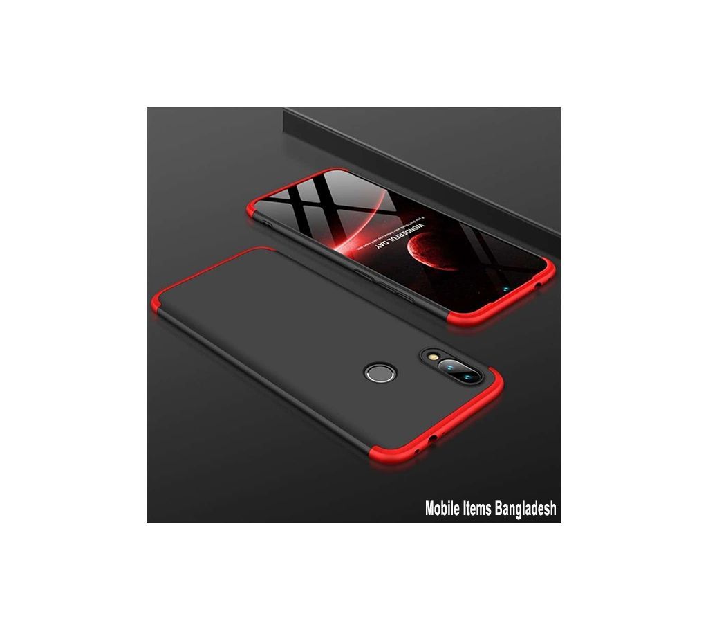 360 Degree Phone Case for Samsung M20-Black and Red