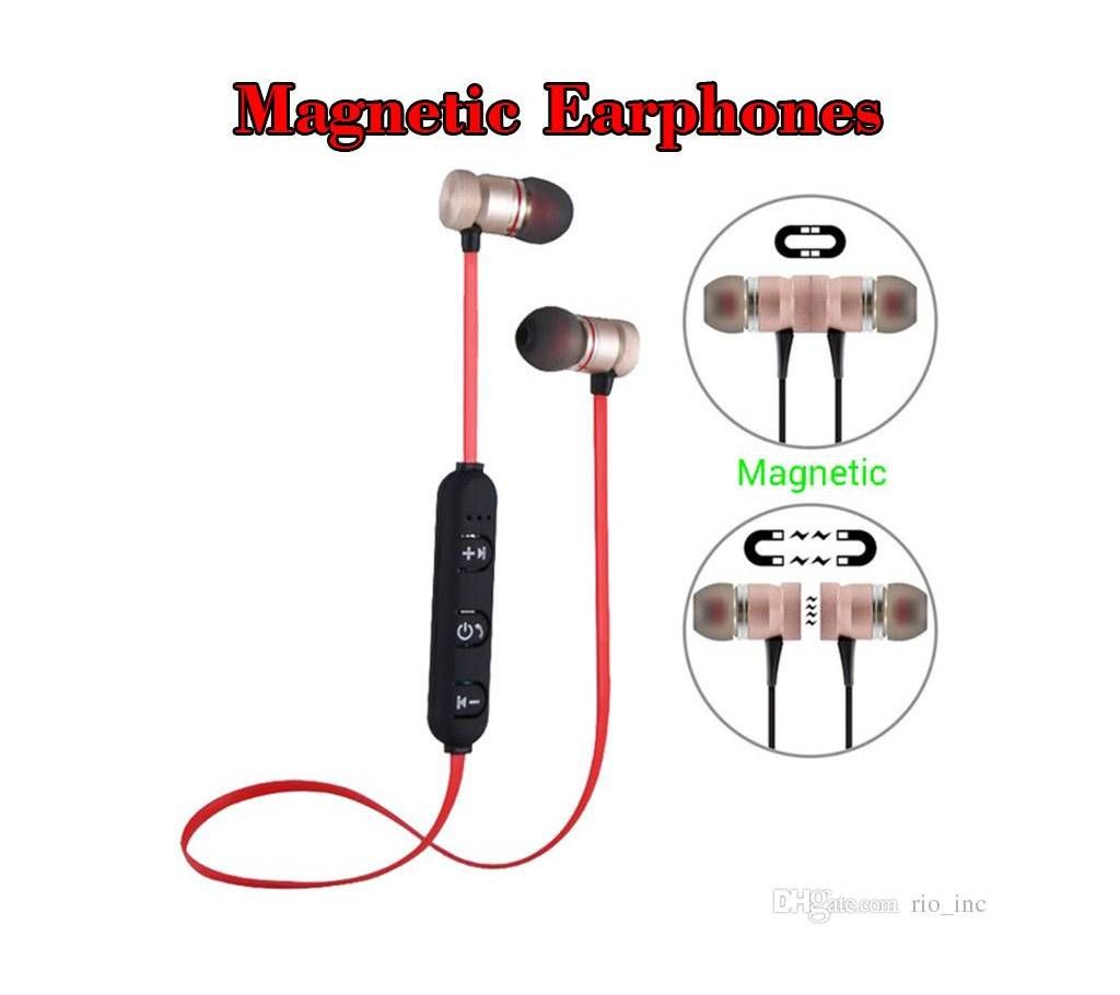 Magnetic Bluetooth headphones Stereo Microphone Wireless Headset Sports Bluetooth earphones for Samsung S9 8 Iphone X 8 with retail BOX