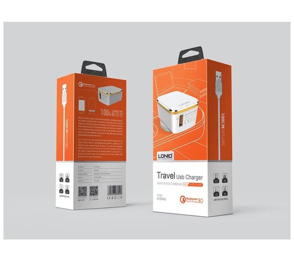 LDNIO USB Travel Charger With One QC2.0 Fast Charging