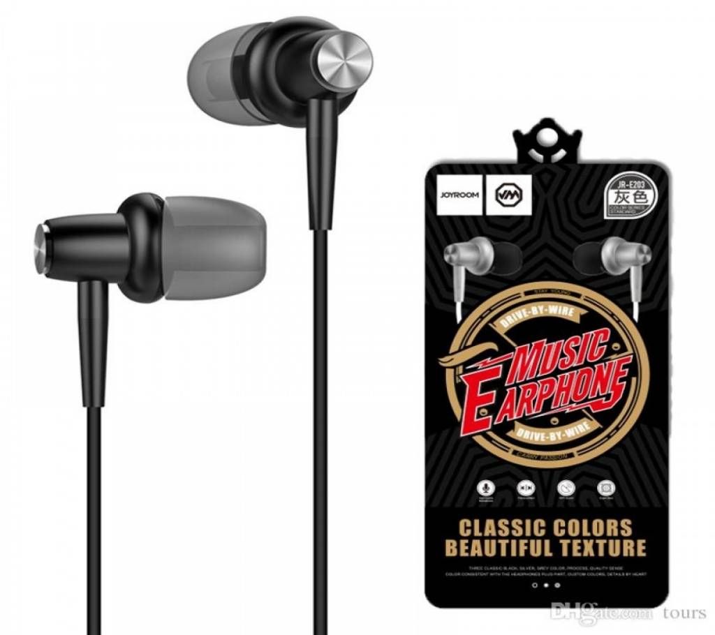 Joyroom JR-E203 In-Ear Wire Control Stereo Earphones-Black