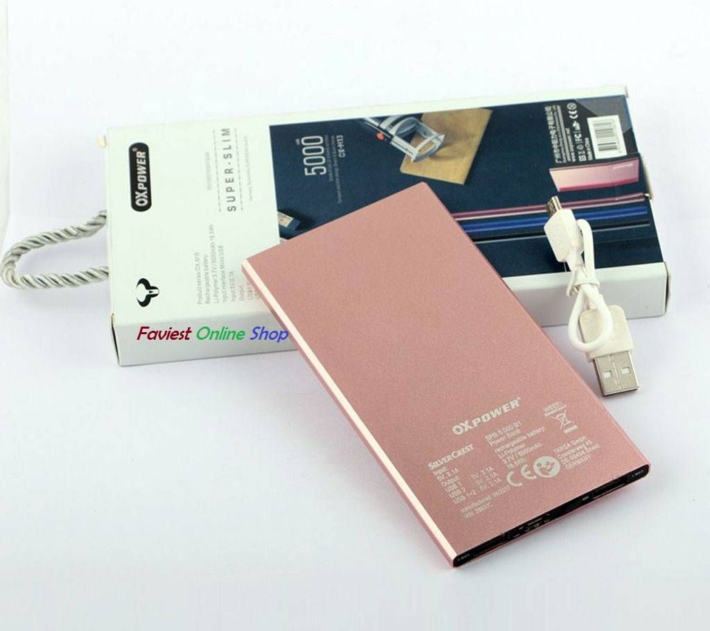 OX POWER 5000 Mah, Super-Slim power Bank