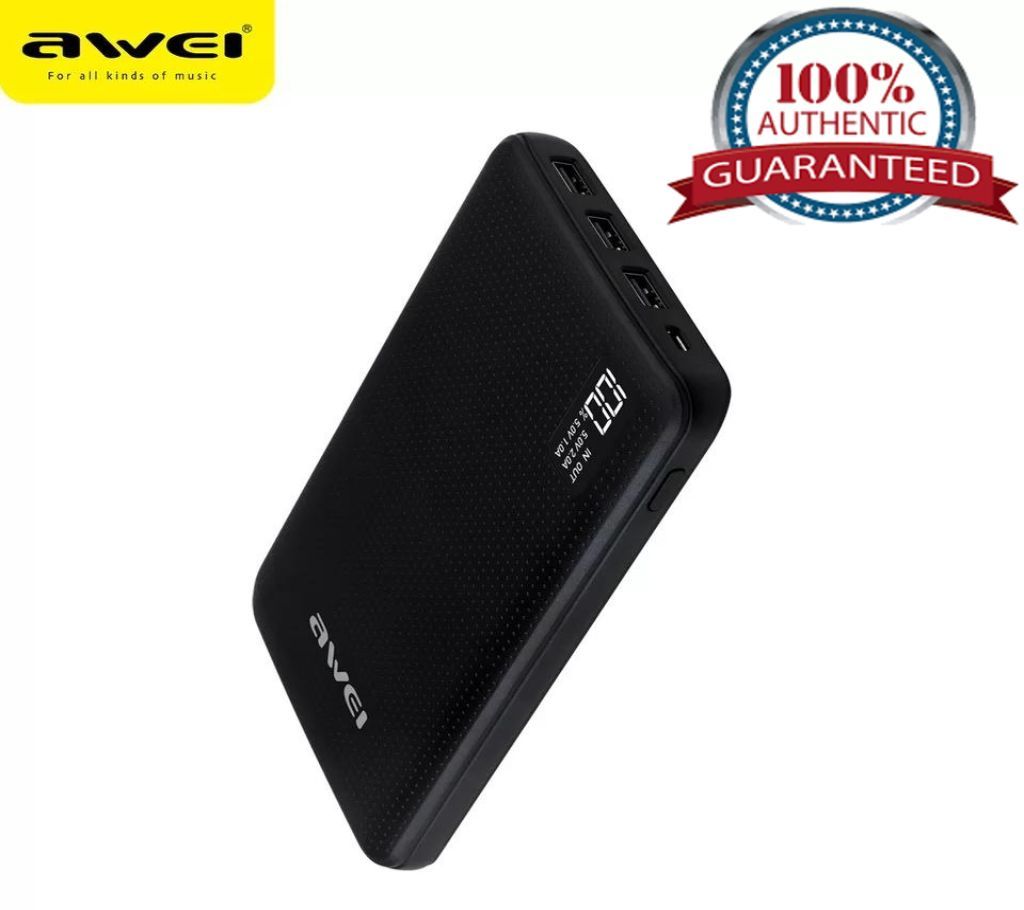 Awei P56K Slim 30000mAh Power Bank LED Display 30K mAh Power Bank