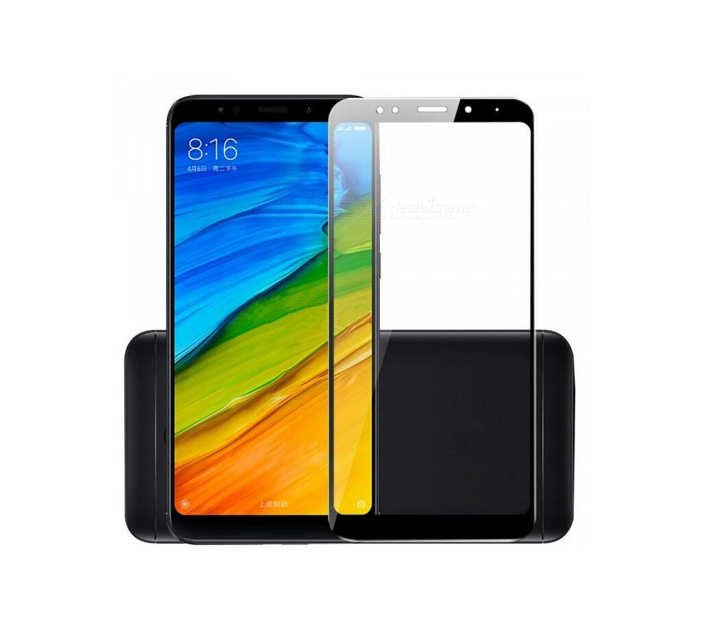 5D Tempered Glass Screen Protector for Xiaomi Redmi 5 Plus  Black
