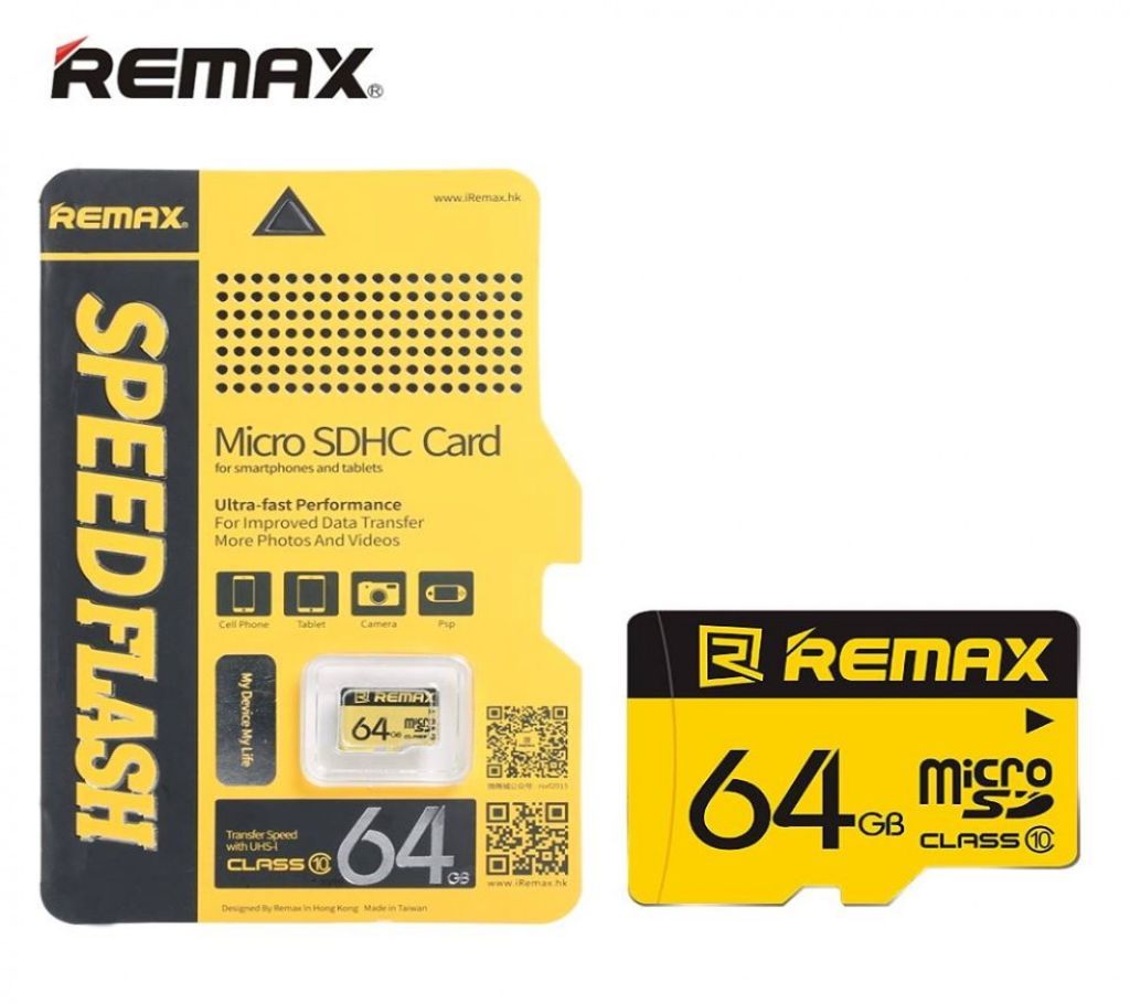 Original Remax Class 10 Memory card 64GB