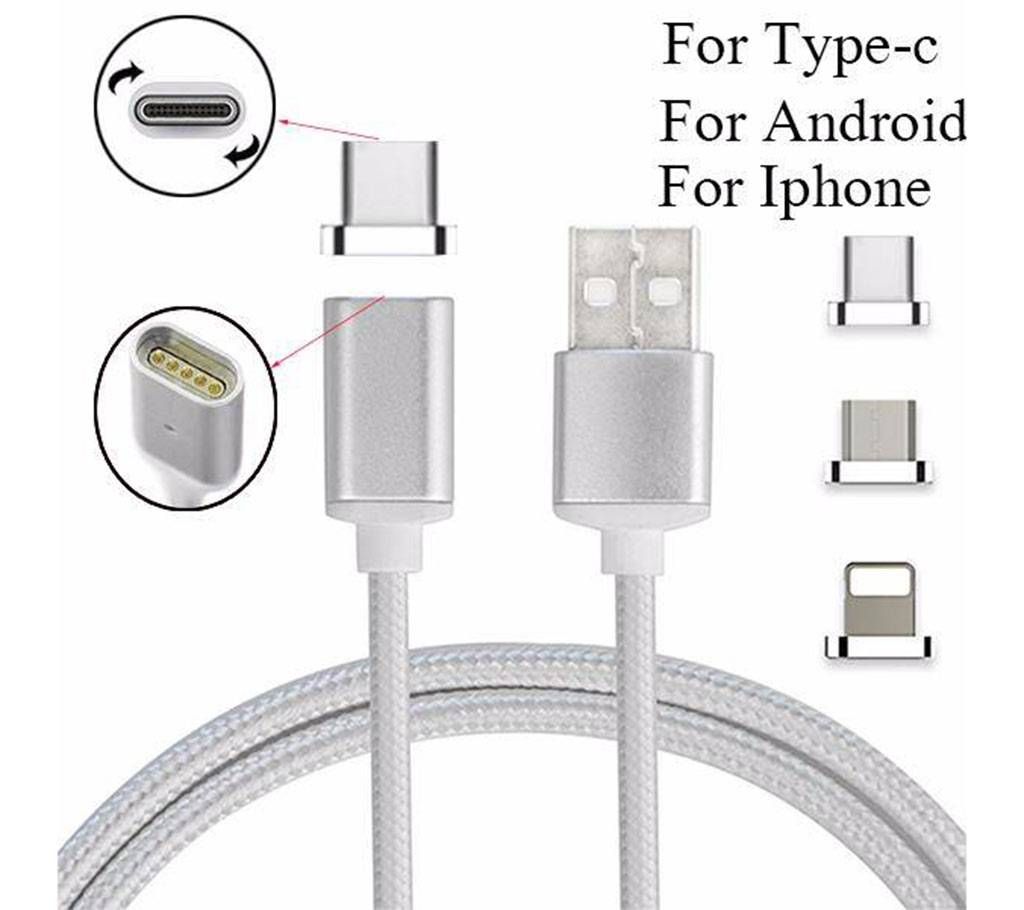 3 in 1 magnetic cable for Apple and Android