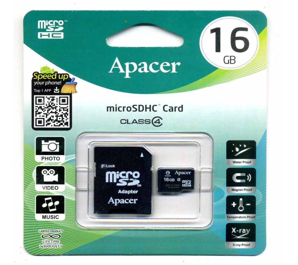 Apacer 16GB micro SD memory Card 
