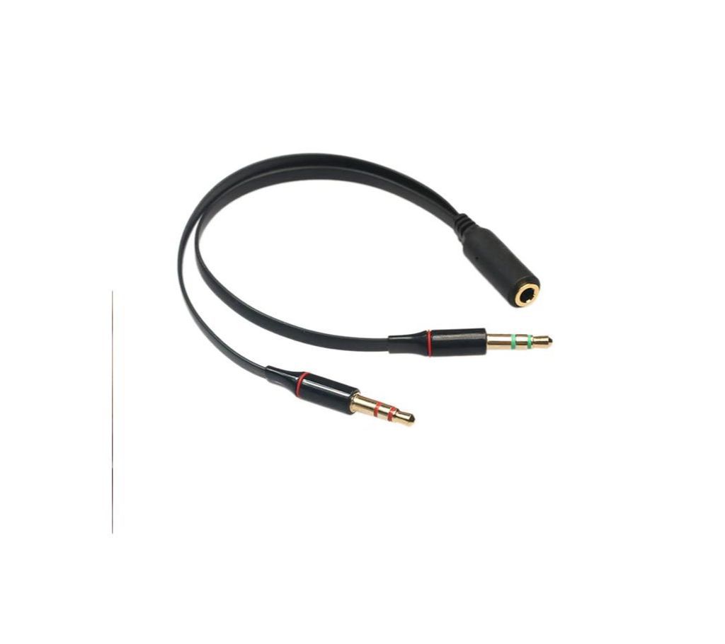 3.5 Plug 1 Female to 2 Male Y Splitter Earphone Audio Cables Converter