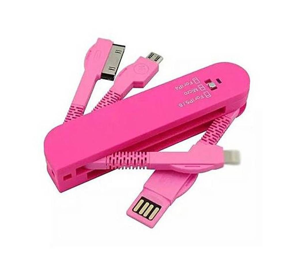 Multiple USB Charger Cable - Pink