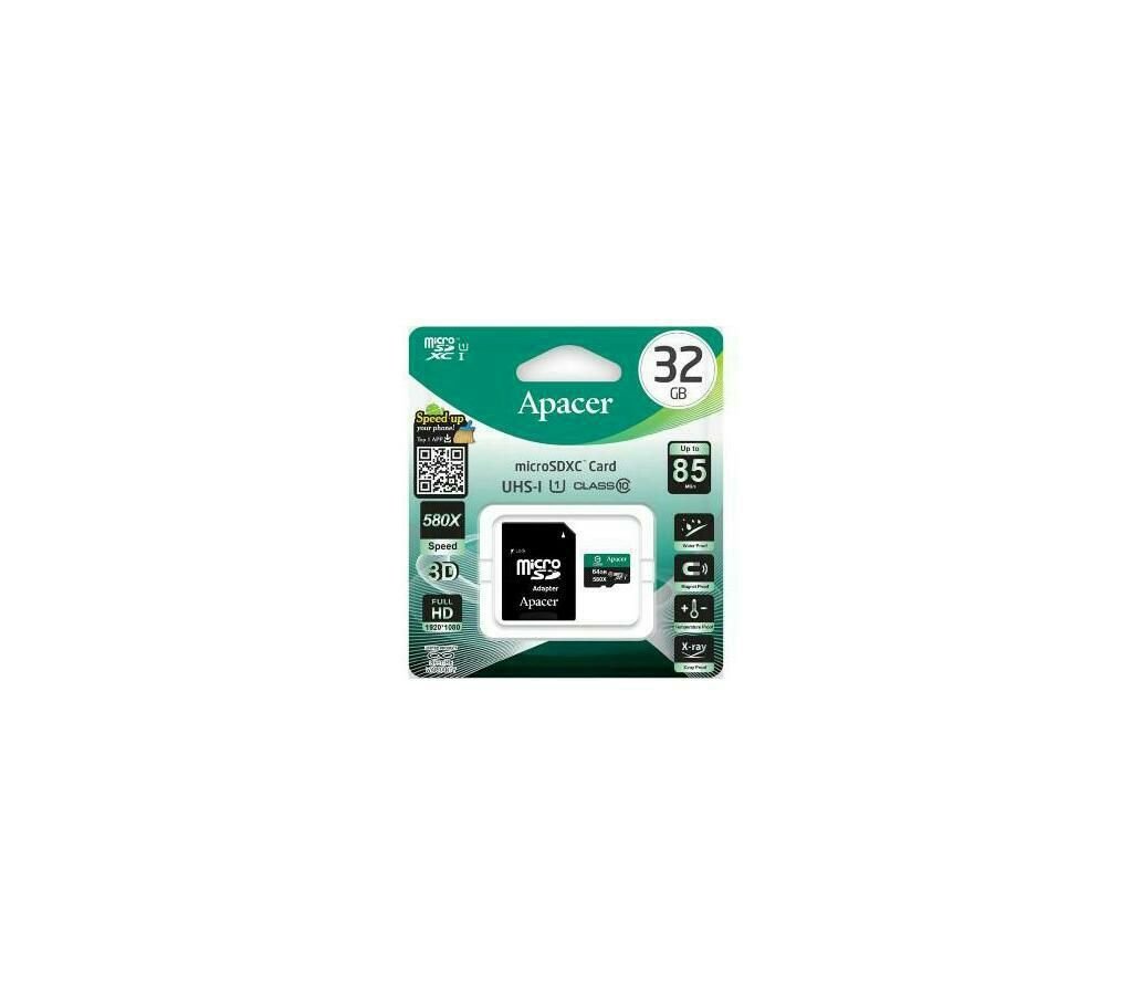 Apacer Micro SDHC UHS-1 32GB Class10 580X Memory Card