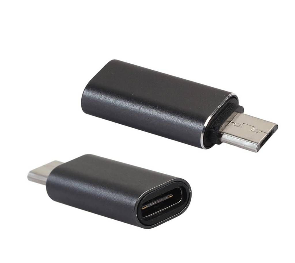 MICRO USB TO TYPE-C Charging Converter - Black