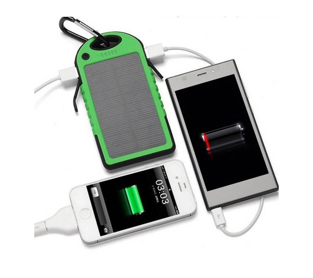 Solar system waterproof power Bank with torch Light