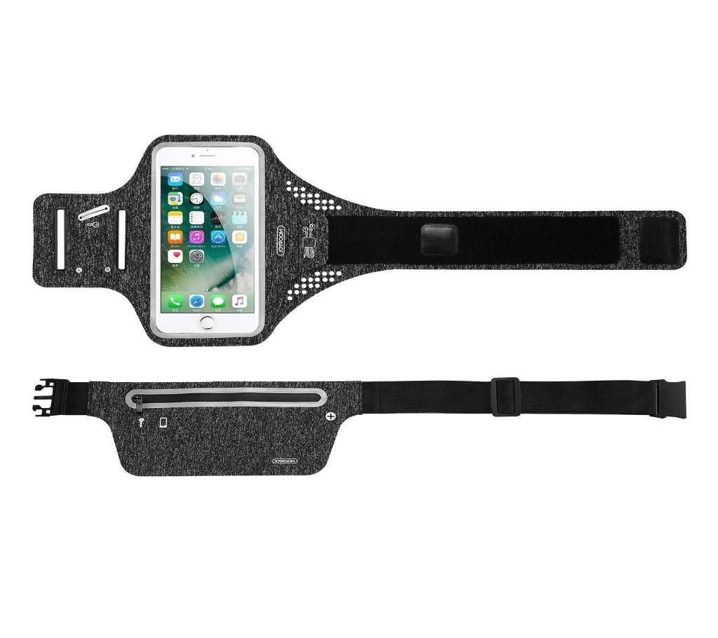 Joyroom Adjustable Running Belt Waist Pack for Walking, Cycling, Gym (Black)CY210 - Tecio