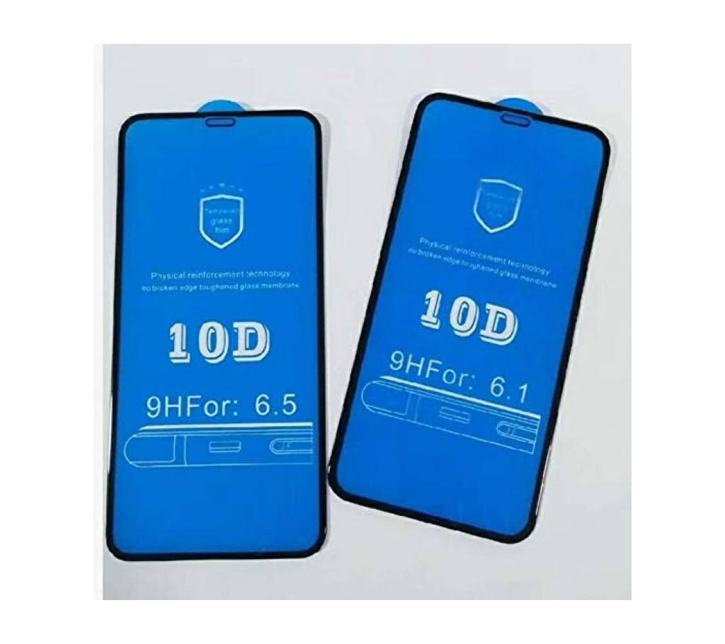 10D Full Cover Tempered Glass Screen protector for iPhone x - Black