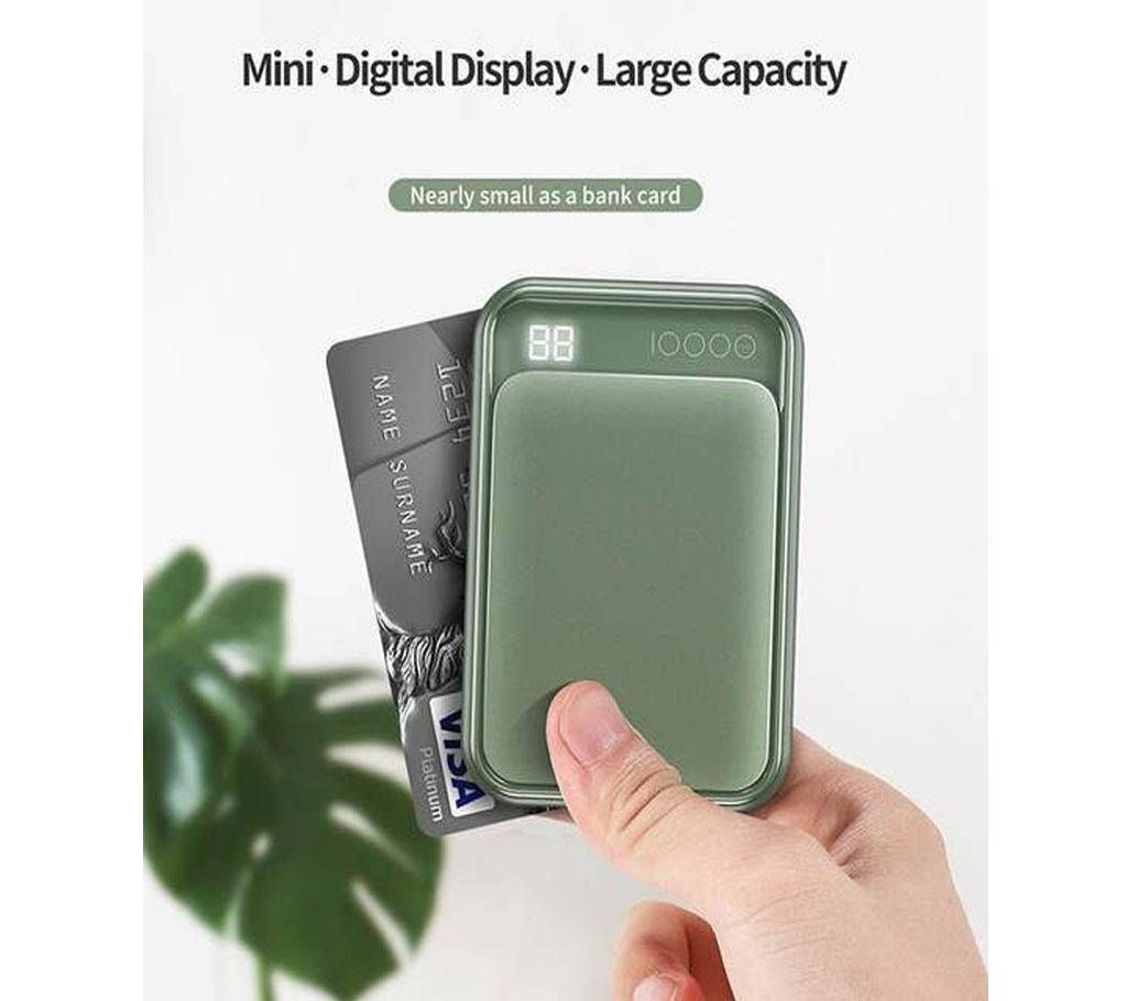 ROCK LED Mini Power Bank 10000mAh PD3.0 QC3.0 Portable External Battery Poverbank
