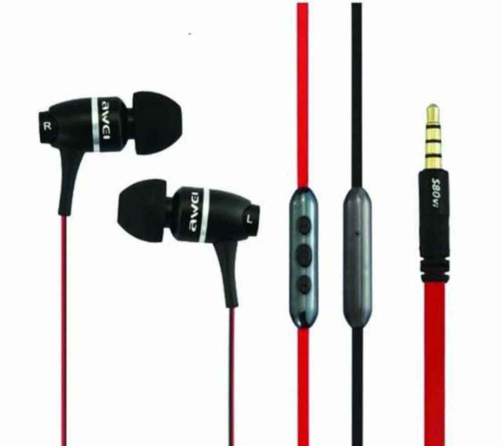 Awei S80vi In-ear Earphones W/ MIC-Black