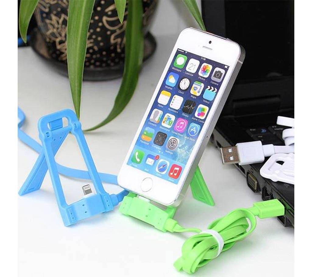 Mobile Stand+Data Cable stand with USB connection 