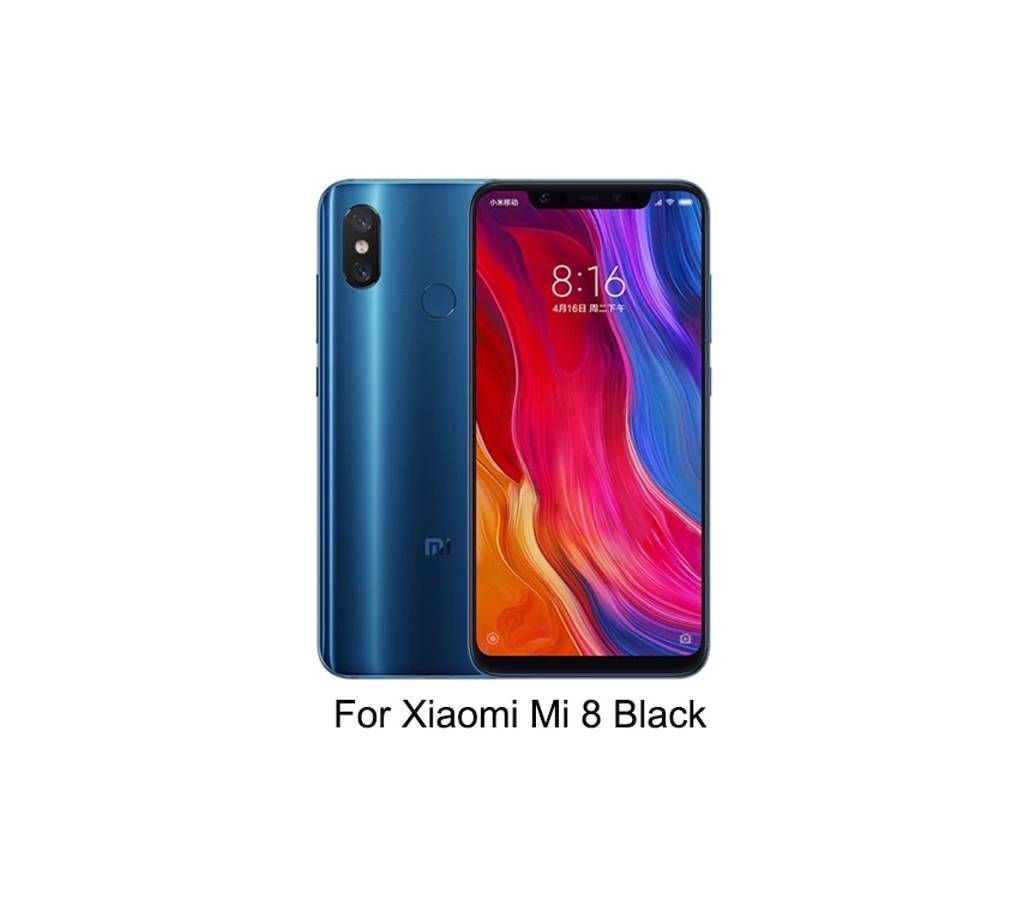 6D Tempered Glass Protector For Xiaomi Mi 8 Black
