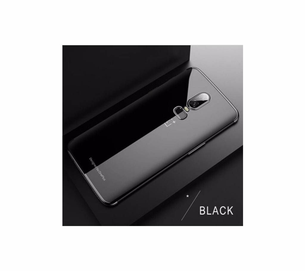 Shockproof Luxury Ultra Thin Transparent Black Case For OnePlus 6T