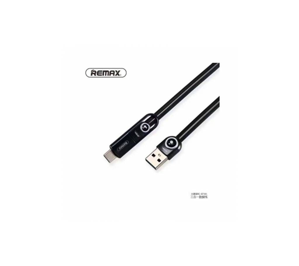 Remax RC-073th 1M Cutie 3in1 Data Cable for Lightning Cable