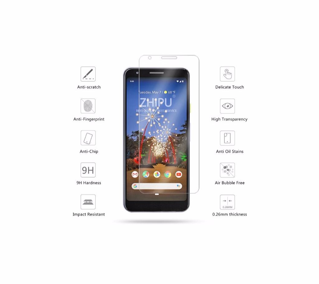 2.5D 9H Tempered Glass Screen Protector For Google Pixel 3a XL