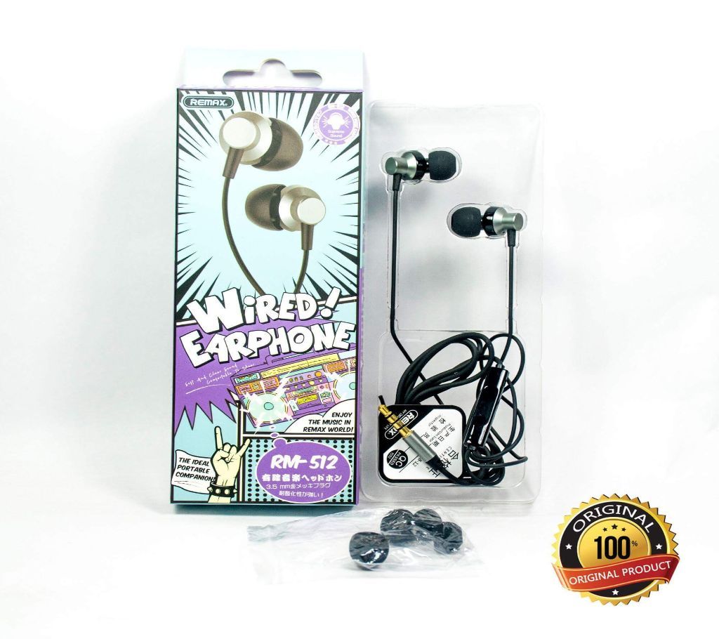 Remax RM 512 Earphone Metal Body