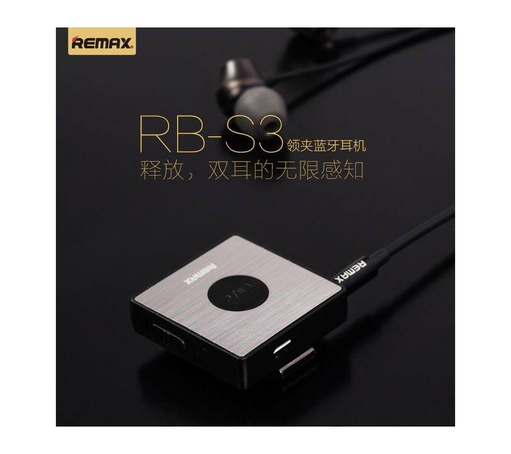 Remax RB-S3 clip-on bluetooth earphone-Black