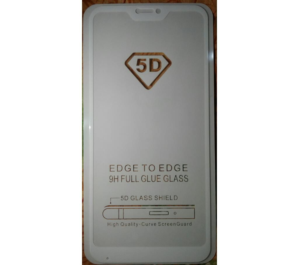 5D Glass Screen Protector 9H for Mi A2 lite white