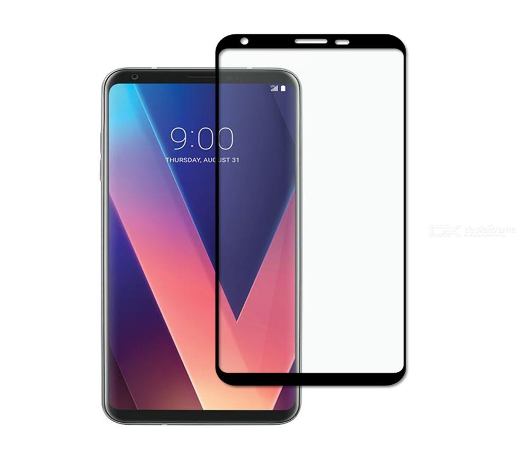 Dayspirit Full Screen Curved Tempered Glass Film Screen Protector for LG V30 - Black
