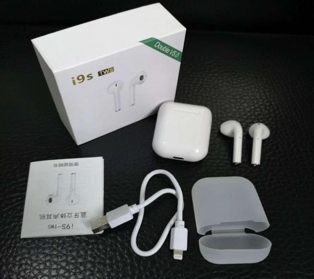 i9s tws Wireless Bluetooth earphones Wireless Headsets With Free Box -White