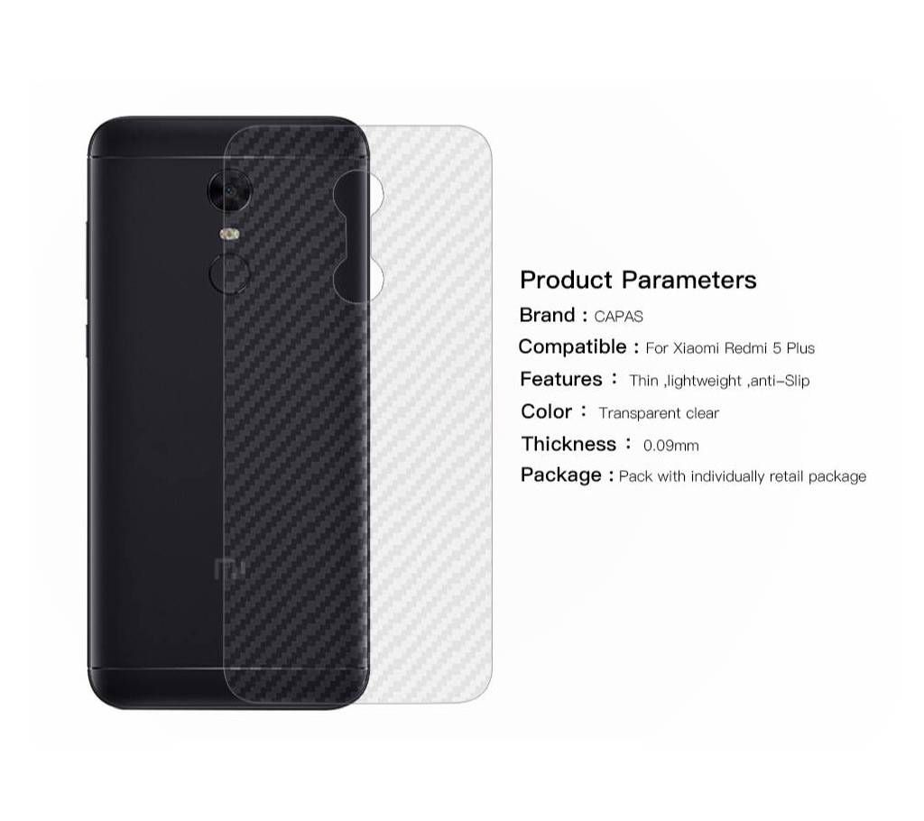 Carbon Fiber Sticker For Redmi 5 Plus