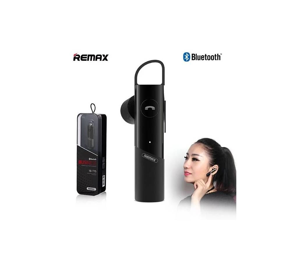 Remax RB-T15 Single-sided Multi-devices Connection Microphone Bluetooth Earphone
