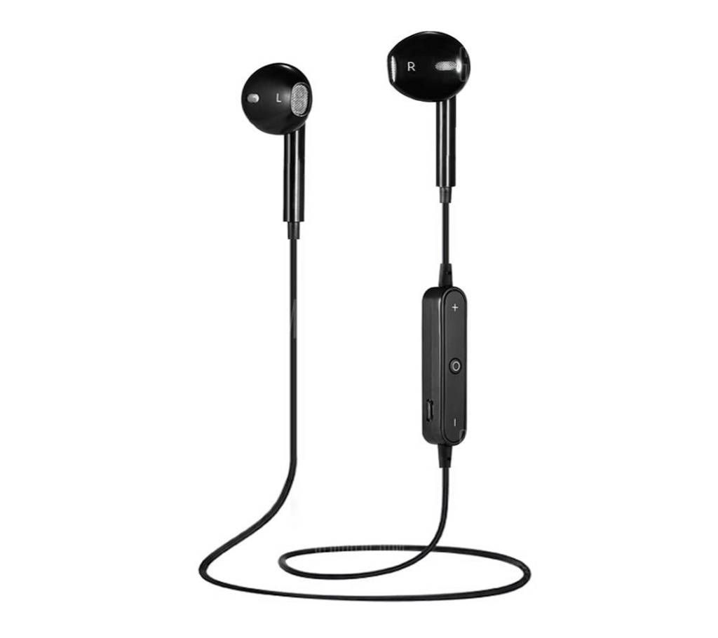 S6 Bluetooth V4.0 Wireless Headphone - BLACK