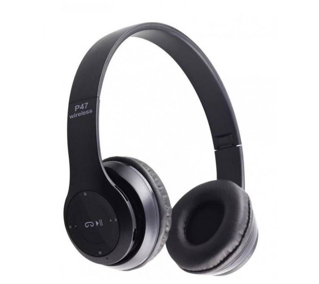 P-47 Wireless Bluetooth Headphones- Black