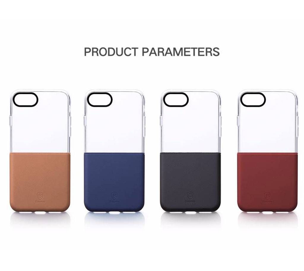 leather texture hybrid back case for iphone7- 1 pc 