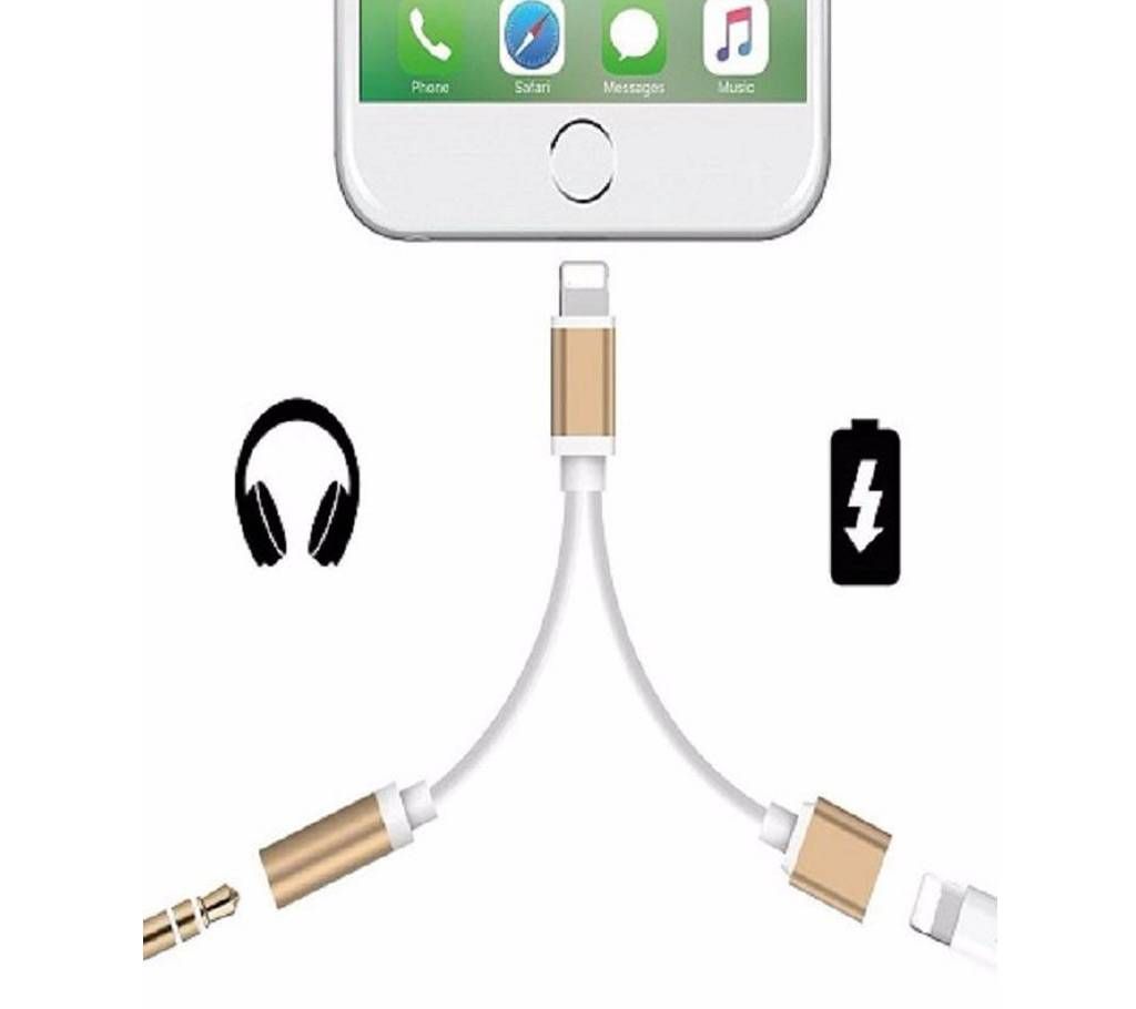 2 in 1 Aux and Lightning Port Adapter 