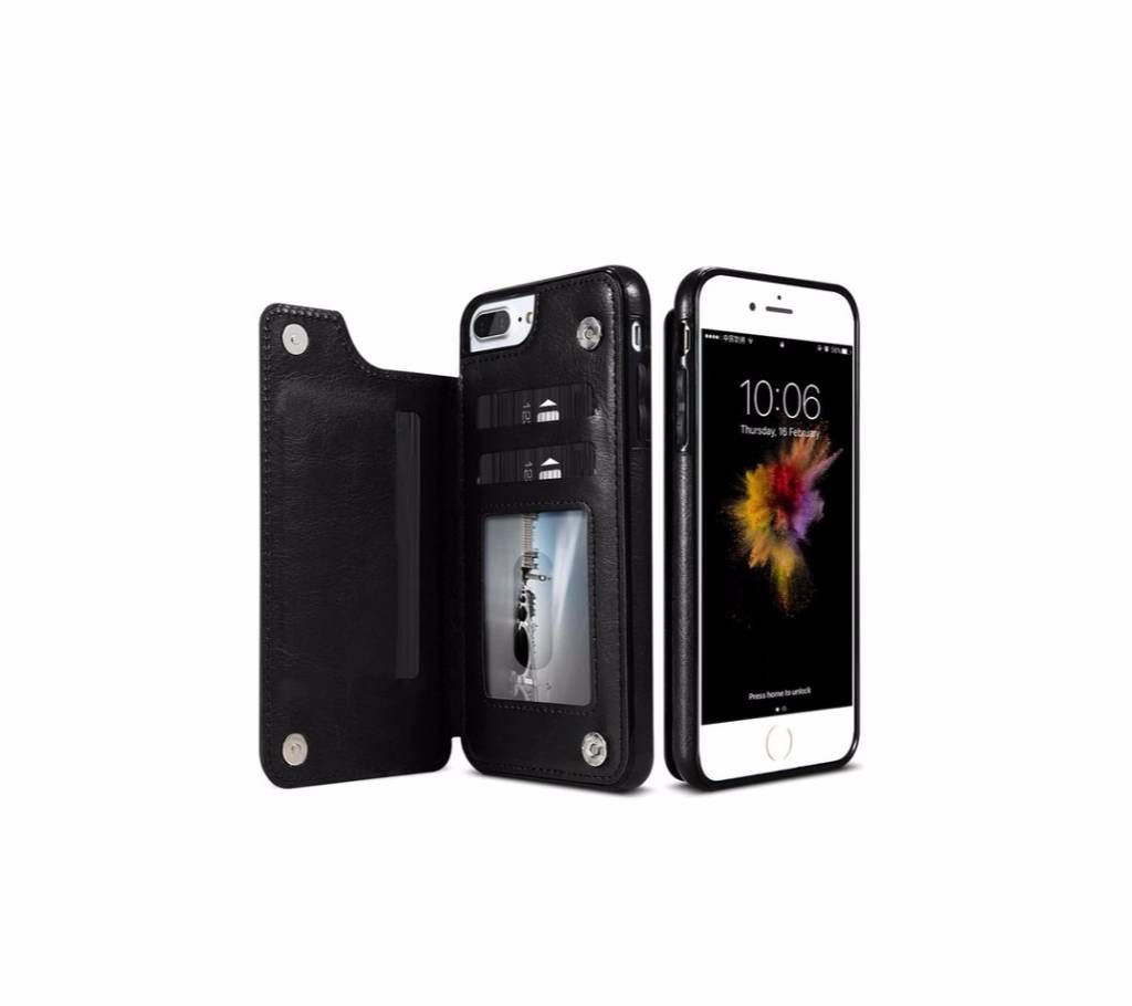 PU Leather 6 Card Slot Holder Cover For Iphone 6
