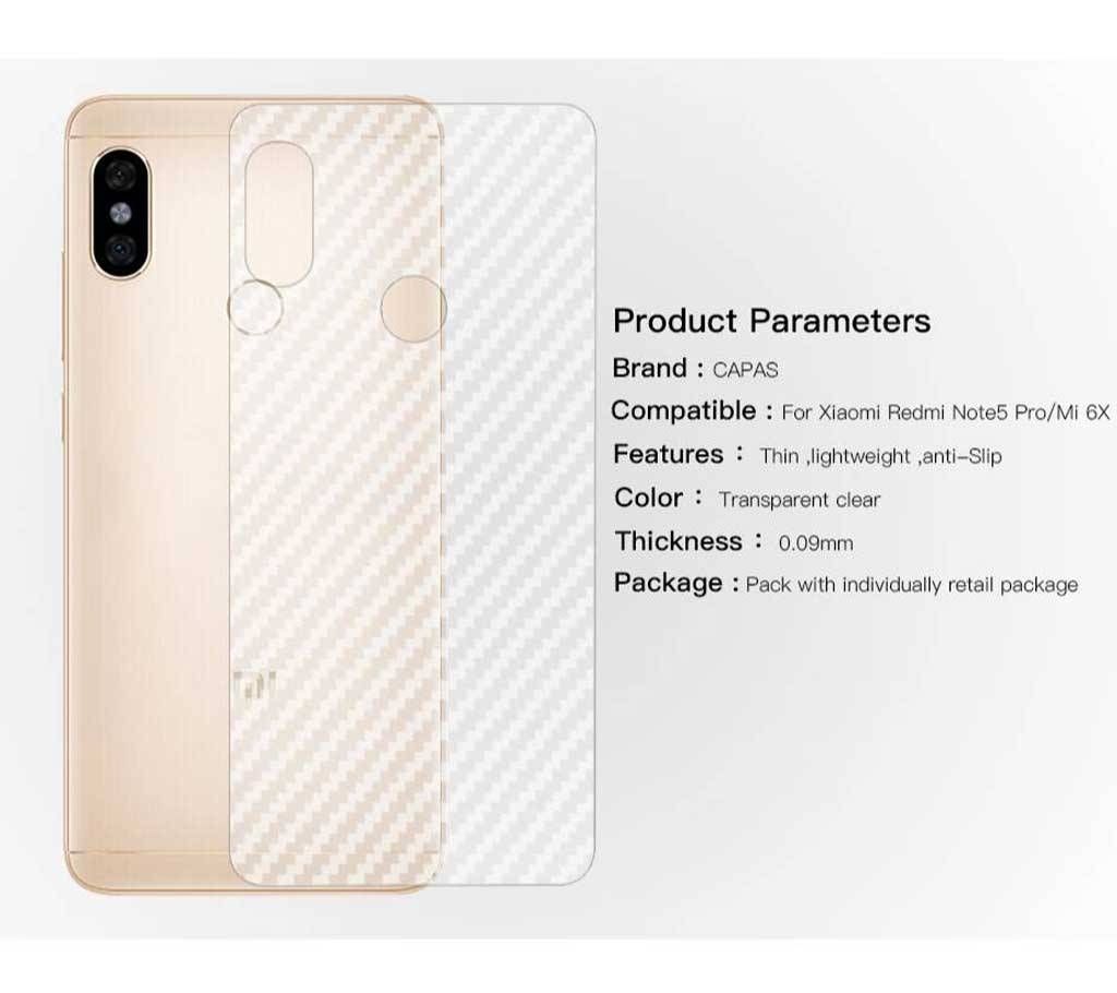 Carbon Fiber Sticker For Redmi Note 5 Pro