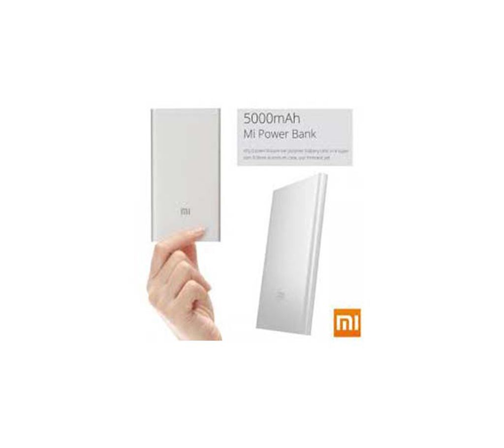 Xiaomi Power Bank 5000mAh High Capacity External Cell Phone Charger Portable Mini Size Portable Charger Compatible with iPhone Samsung and More