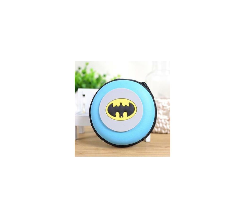 Batman Logo Blue Round Headphone Case
