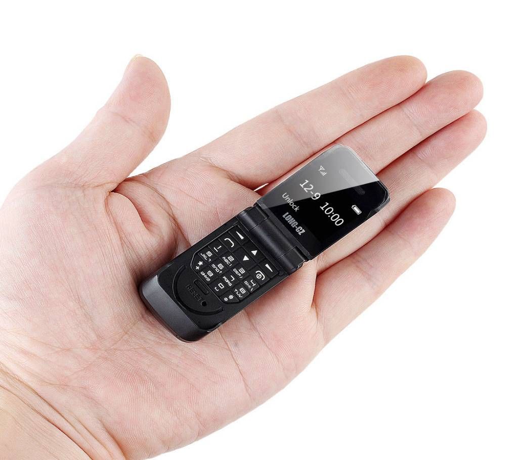 J9 Super Mini Flip Phone 1Sim Bluetooth Dialer Smallest Mobile Phone 18G Weight