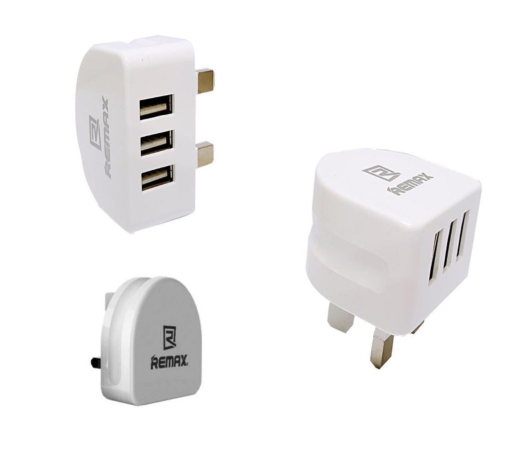 Remax RP-U31 3 USB Charger Plug - White