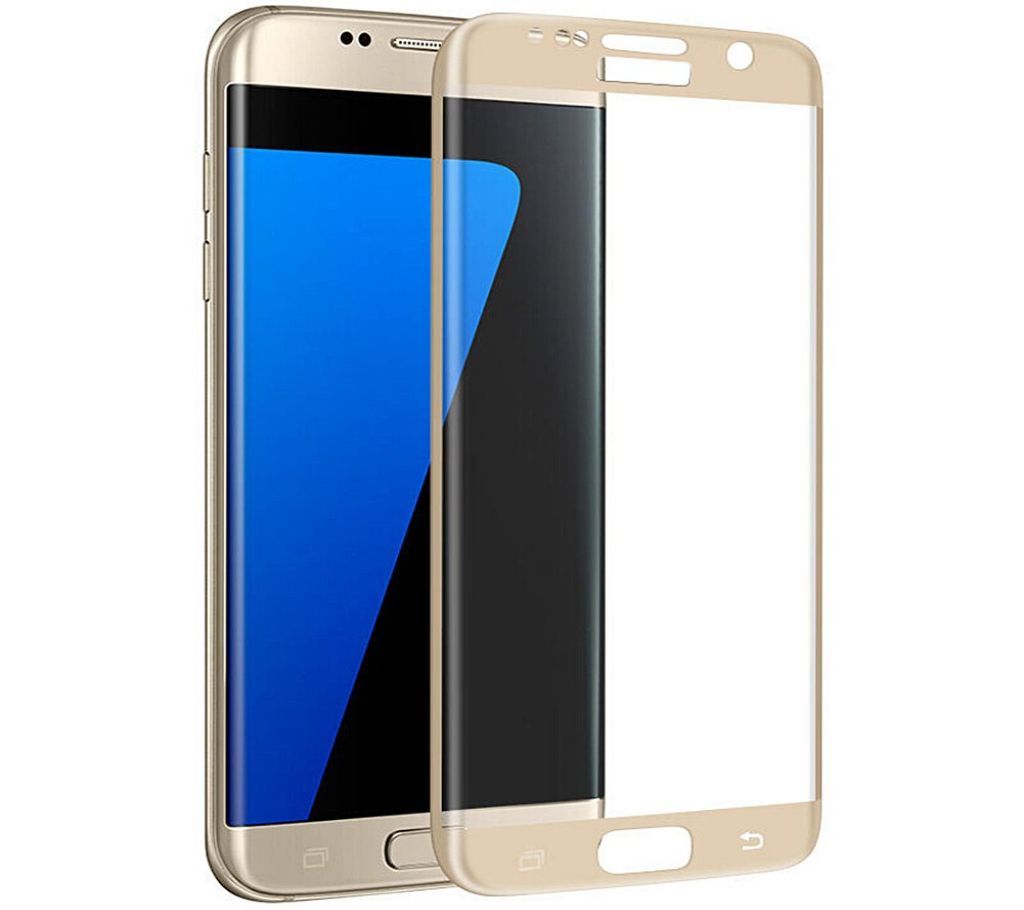 3D Glass for Samsung Galaxy S6 Edge - Gold Transparent