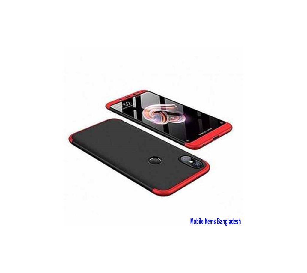 360 Degree Phone Case for Huawei Nova 3i-Black and Red