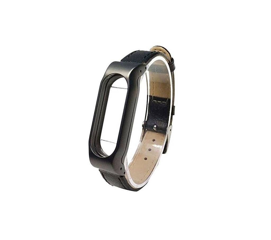 Mi Band 2 Wistband Metal Leather Strap Belt For Mi Band 2