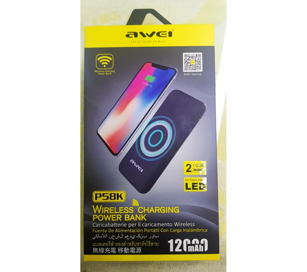 Awei P85K 12000mAh Wireless Power Bank