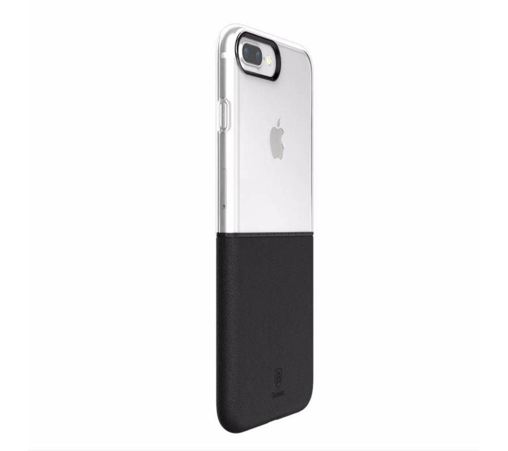 leather texture hybrid back case. 7plus